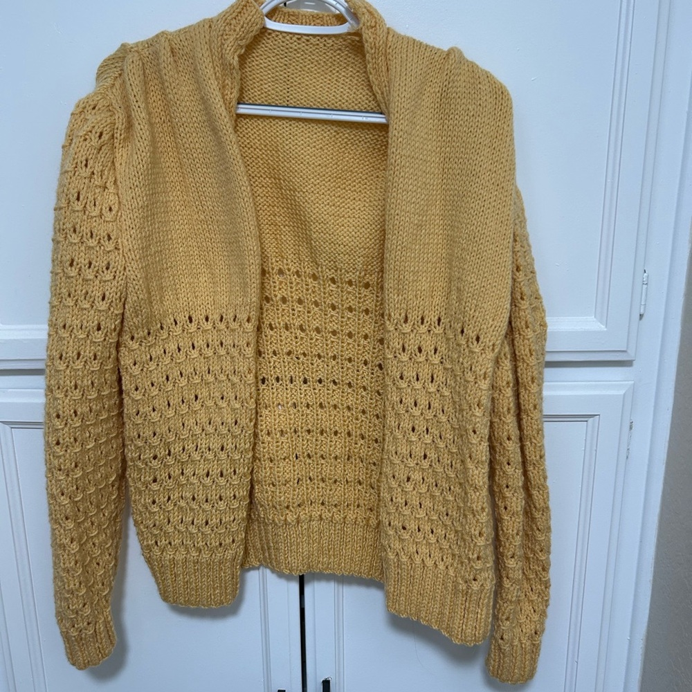 Cozy Yellow Knit Sweater